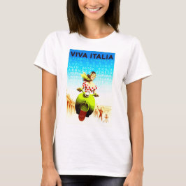 Viva Italia Vintage Retro Travel Poster T Shirt