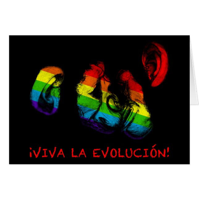 Viva la evolucion! hälsningskort (Framsidan Horizontal)