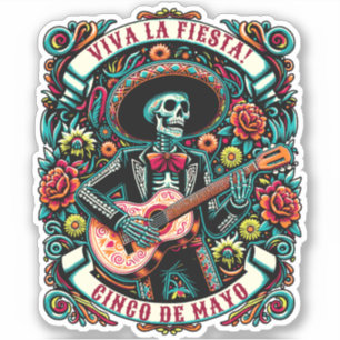 Viva La Fiesta! Cinco de Mayo design Klistermärken