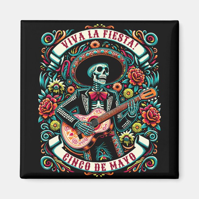 Viva La Fiesta! Cinco de Mayo design Magnet (Framsidan)