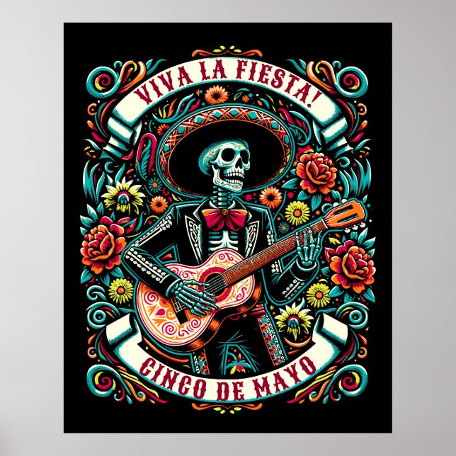 Viva La Fiesta! Cinco de Mayo design Poster (Framsidan)