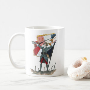 Viva la Frankrike Feministiska militäruniformer oc Kaffemugg
