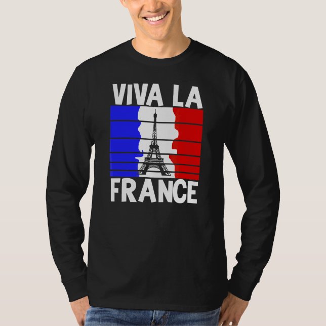 Viva La Frankrike Paris Home Kärlek Eiffel Torn T Shirt (Framsida)