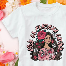 Viva la fuerza latina Boho Blommigt Woman T Shirt