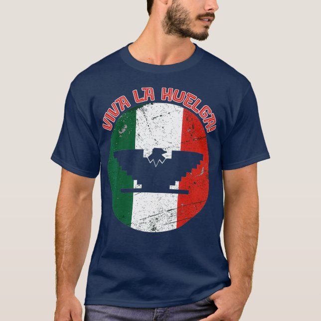 Viva La Huelga Bird United Farm Workers Labour T Shirt (Framsida)