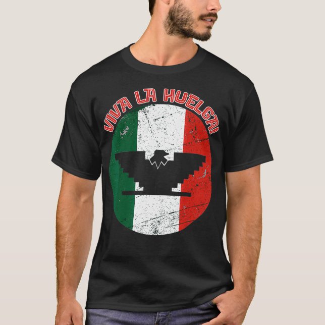Viva La Huelga Bird United Farm Workers Labour T Shirt (Framsida)