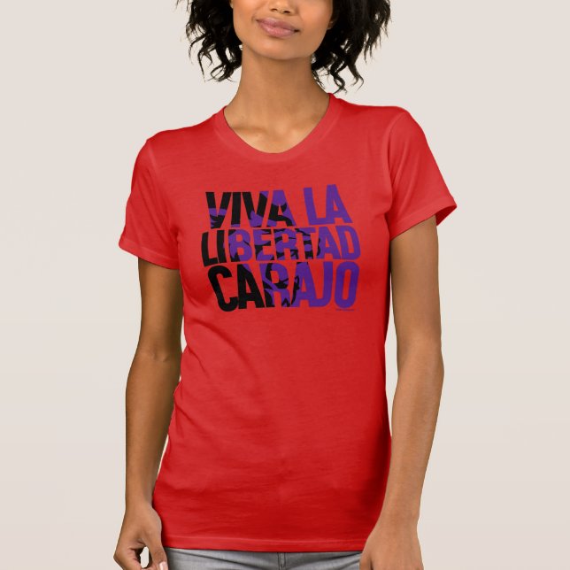 Viva La Libertad Carajo Javier Milei Remera T Shirt (Framsida)
