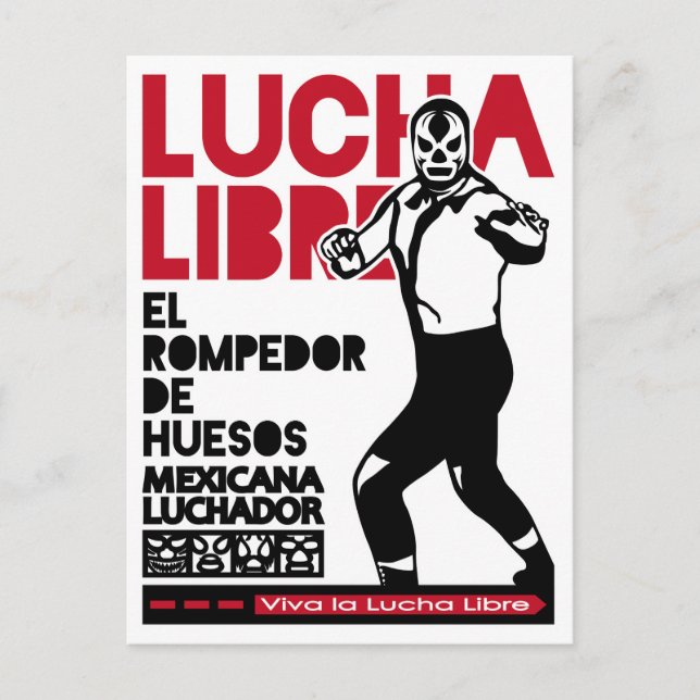 VIVA LA LUCHA LIBRE TRES VYKORT (Framsida)