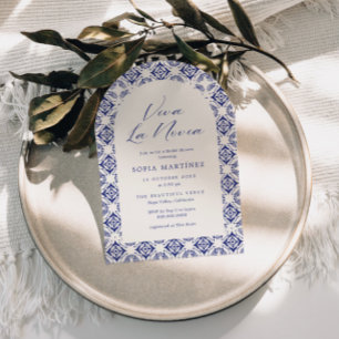 Viva La Novia Blue Talavera Möhippa Inbjudningar