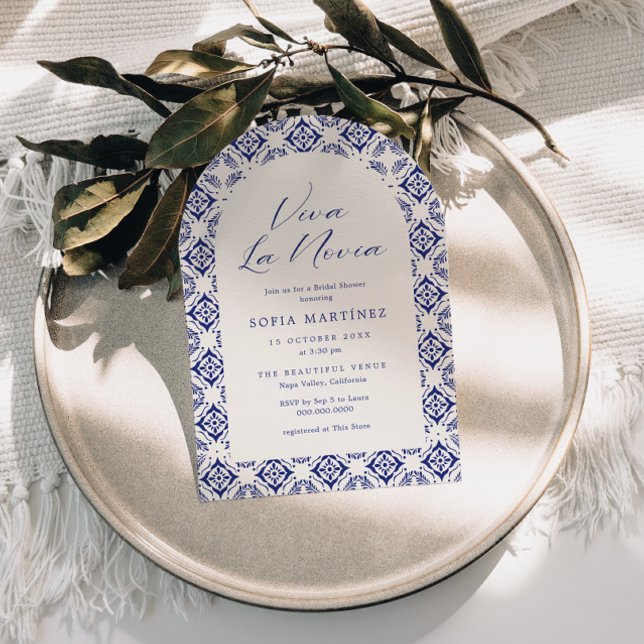 Viva La Novia Blue Talavera Möhippa Inbjudningar (Skapare uppladdad)