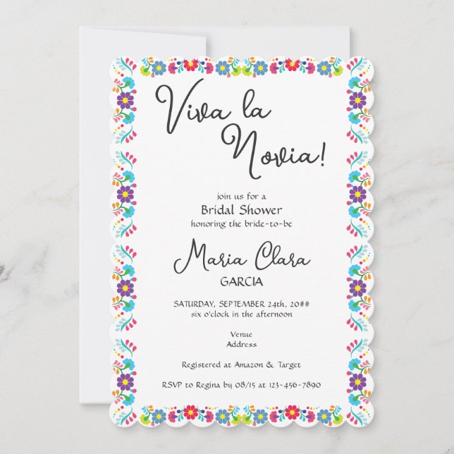 Viva la Novia Mexican Despedida Bash Möhippa Inbjudningar (Framsida)