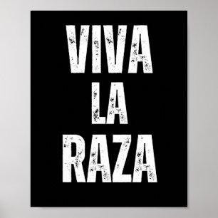 Viva La Raza Immigration Högers Anti Trump 2025 Poster