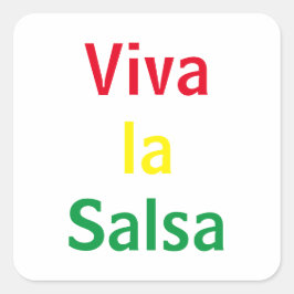 viva la salsa fyrkantigt klistermärke