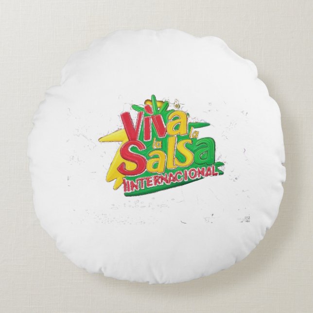 Viva la Salsa Internacional Rund Kudde (Framsidan)