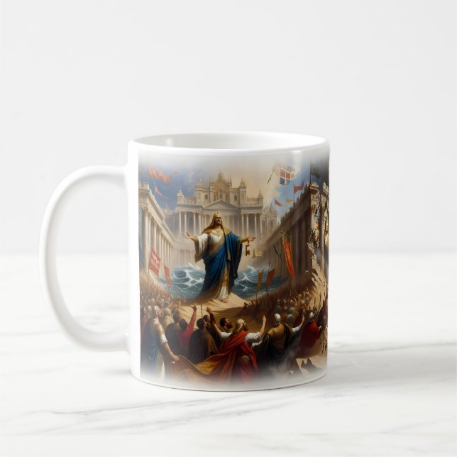 Viva La Vida — Ära av Stort Nådigt Munkkrus Kaffemugg (Vänster)