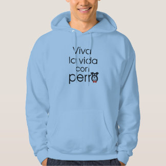 Viva la vida con perro sweatshirt med luva