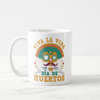Viva La Vida Dia De Muertos Mexikanska Blommigten  Kaffemugg