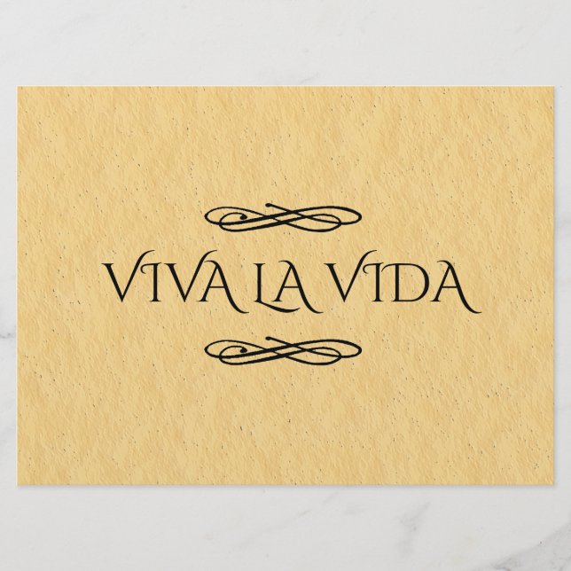 Viva La Vida Sign | Live Life Sign (Framsida)