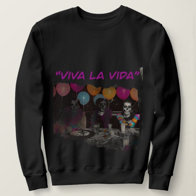 Viva la Vida Skelettfest Tröja (Design framsida)