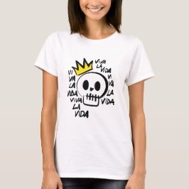 Viva La Vida Skull T-Shirt - Fet Grafik Tee