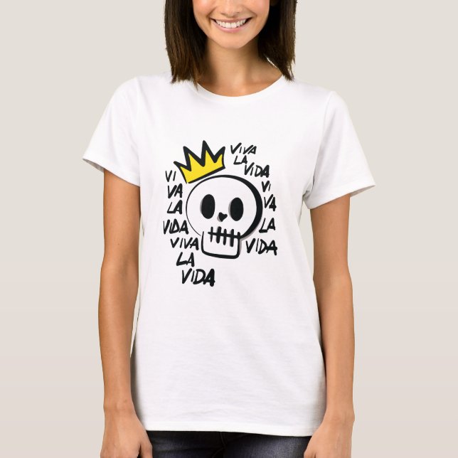 Viva La Vida Skull T-Shirt - Fet Grafik Tee (Framsida)