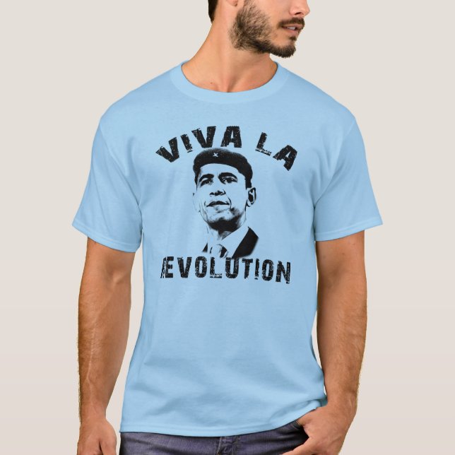 Viva Larevolution! Obama revolution T Shirt (Framsida)