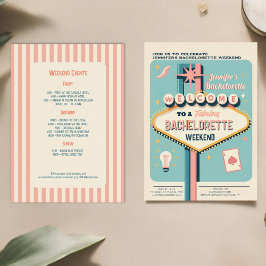 Viva Las Vegas Bachelorette Helg Inbjudningar