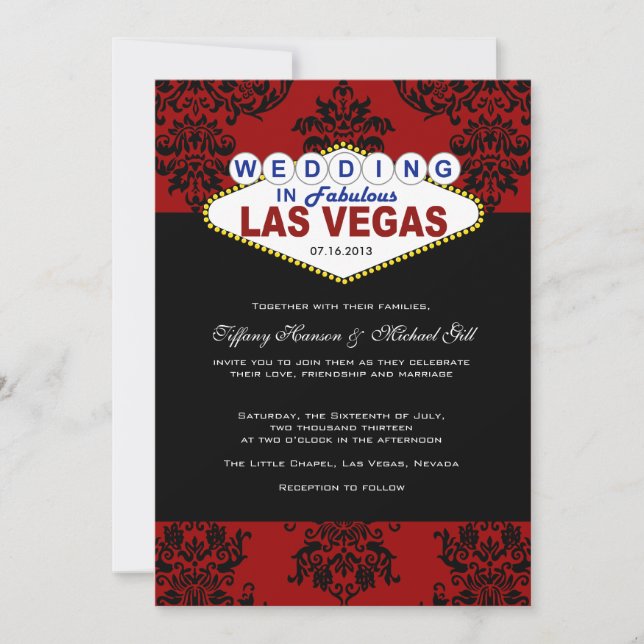 Viva Las Vegas bröllopinbjudan Inbjudningar (Framsida)