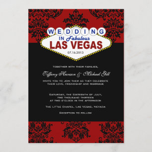Viva Las Vegas bröllopinbjudan Inbjudningar
