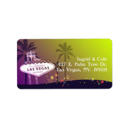 Viva Las Vegas Destination Wedding Adress Adressetikett