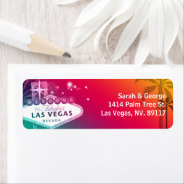 Viva Las Vegas Glam Bröllop Adress Returadress Etikett