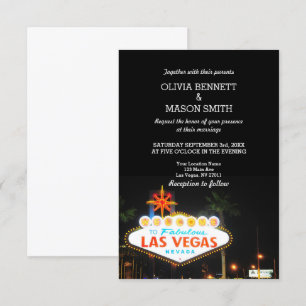 Viva Las Vegas-inbjudan till destinationsbröllop Inbjudningar