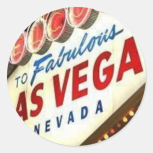 Viva Las Vegas Runt Klistermärke