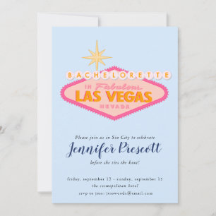 Viva Las Vegas Sign Bachelorette Party-inbjudan Inbjudningar