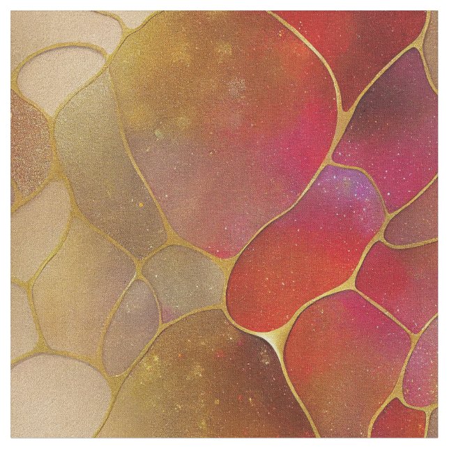 Viva Magenta 2023 abstrakt Fabric Tyg (Närbild)