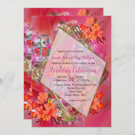 Viva Magenta 2023 gyld inuti fönstret Inbjudningar