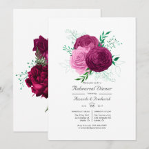 Viva Magenta Blommig Övningsmiddag
