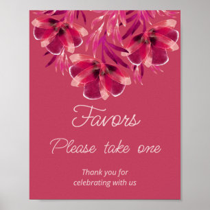 Viva Magenta, Blommigt, Favoriter, ta en Poster