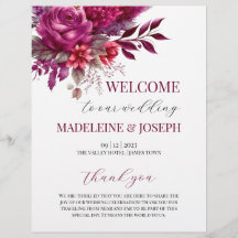 Viva Magenta Bröllop Ceremony-programmet