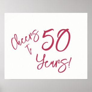 Viva Magenta Cheers till 50 års Poster