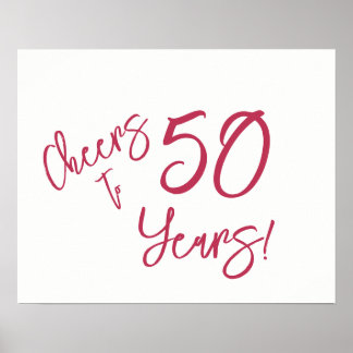 Viva Magenta Cheers till 50 års Poster