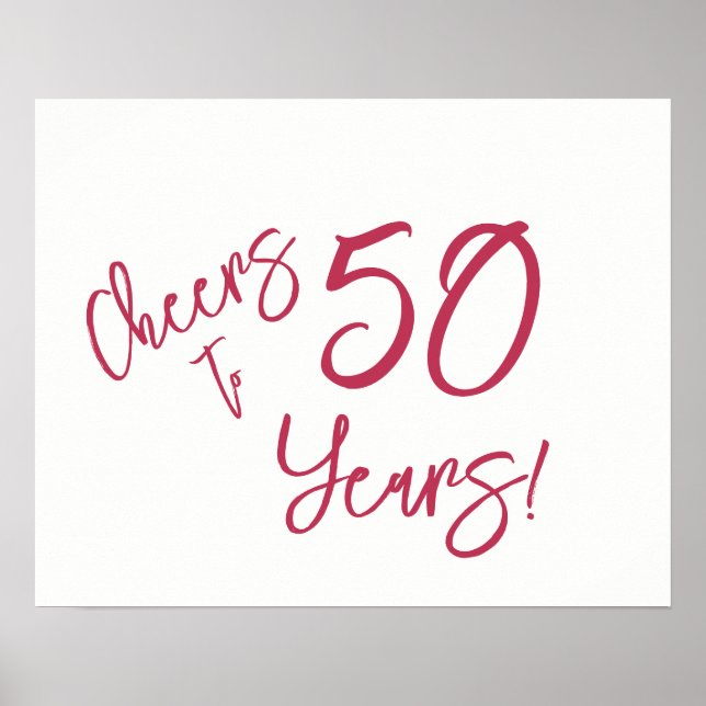 Viva Magenta Cheers till 50 års Poster (Framsidan)