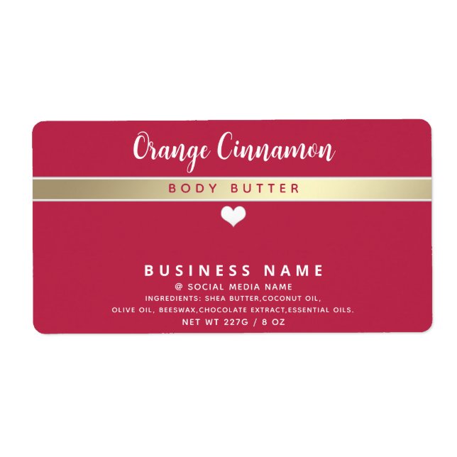 Viva magenta Enkel modern vithjärtprodukt Fraktsedel (Framsidan)