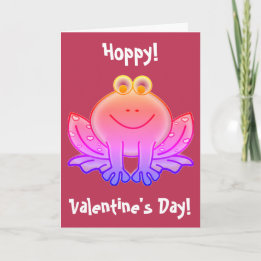 Viva Magenta Funny Frog Valentines day Helgkort