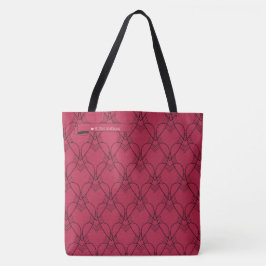 Viva Magenta Heart Mönster Coloring Go-Bag Tote Tygkasse