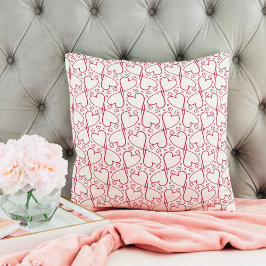 Viva Magenta Heart- Patterned Dekorativ kudde