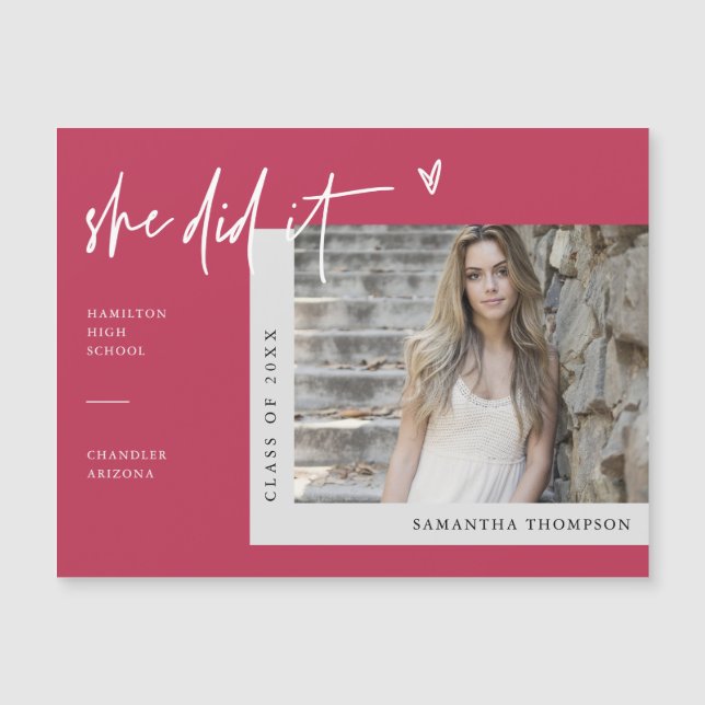 Viva Magenta, hon gjorde det Studenten Photo Magne (Framsida)