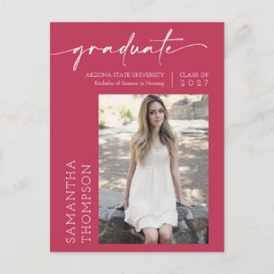 Viva Magenta Minimal skript som hon gjorde fotogra Vykort