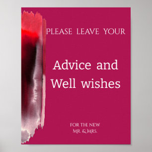Viva Magenta, Modern Advice och well önskemål Poster