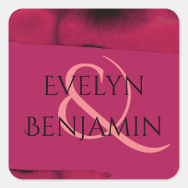 Viva Magenta Modern Fyrkantigt Klistermärke